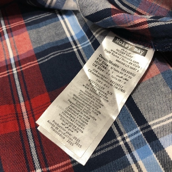 NOISY MAY Erik Plaid Shirt - Picture 6 of 6